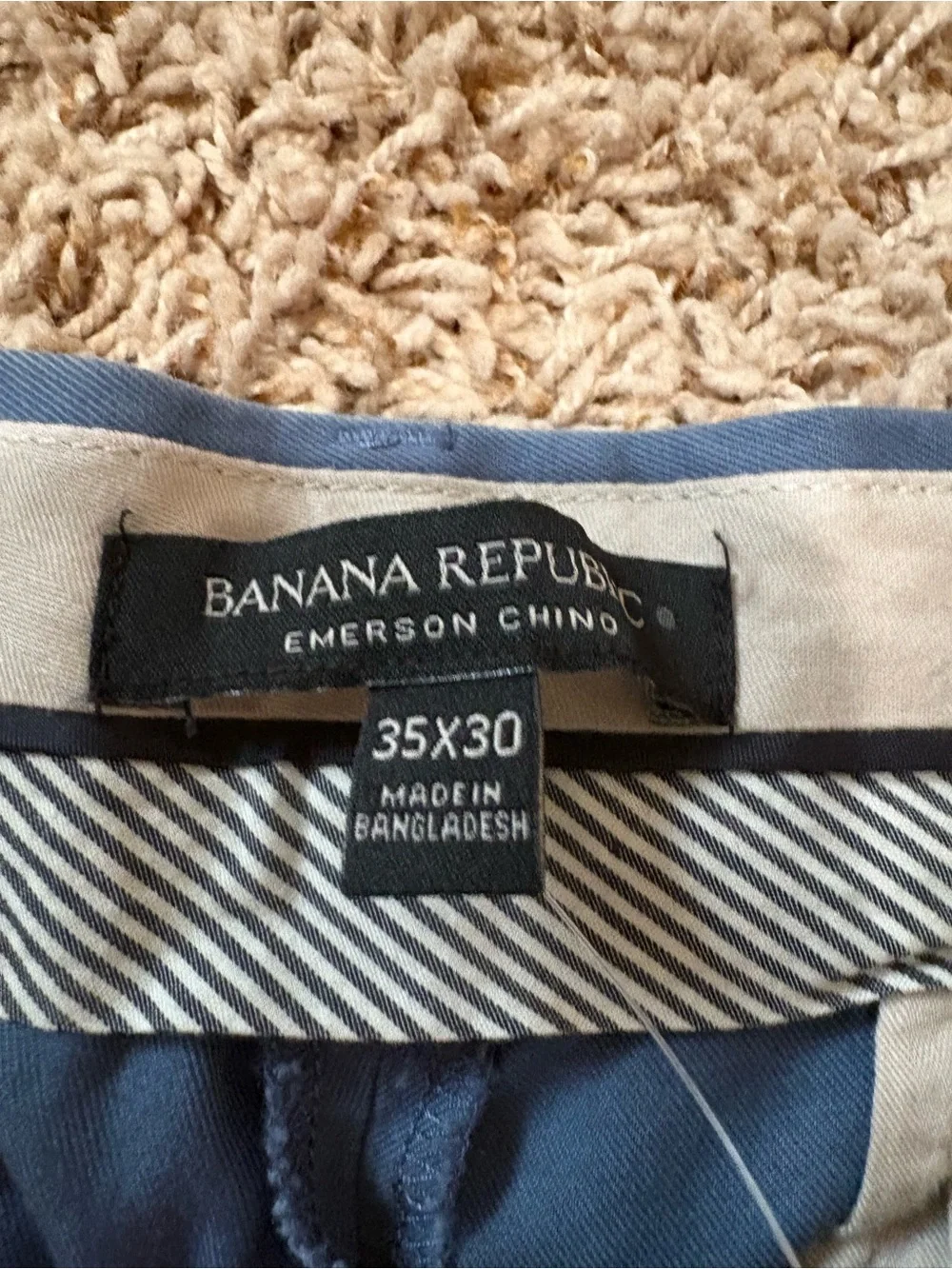 Banana Republic Emerson Chino Vintage Straight Fit men’s size 35x30 blue NWT!!